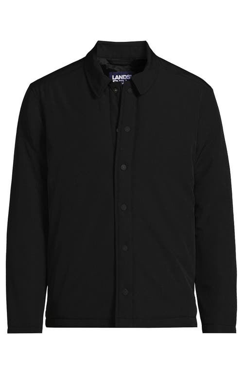 Shop Lands' End Insulated Commuter Shirt Jacket In Black