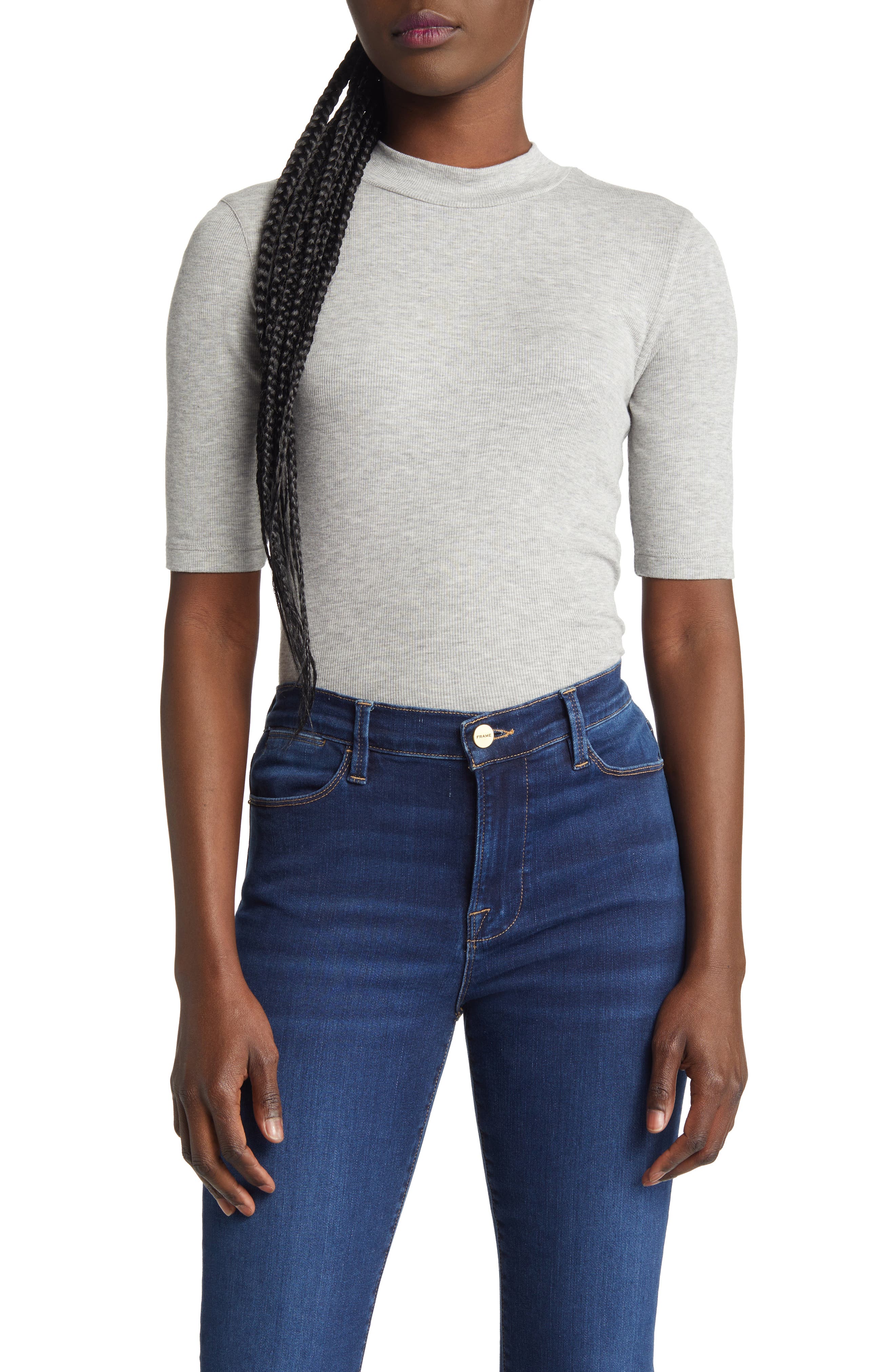 G-Star Top Donna A Costine Con Collo Alto Slim Rib – Senza Maniche, Vestibilità Aderente, Stampa Grafica Su Spalla