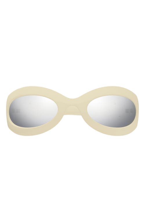 Gucci 60mm Oval Sunglasses in Yellow/Silver