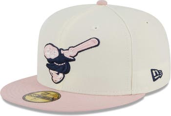 Men's New Era White/Pink Atlanta Braves Chrome Rogue 59FIFTY Fitted Hat