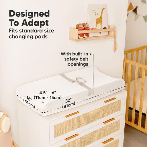 Keababies 2-pack Soothe Changing Pad Covers In Soft White