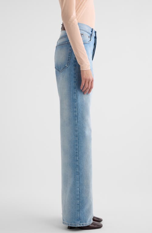 Shop Dries Van Noten Paxy Wide Leg Jeans In Light Blue