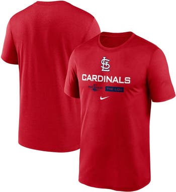 Men's Nike Red St. Louis Cardinals 2022 Postseason Authentic Collection Dugout T-Shirt Size: Small