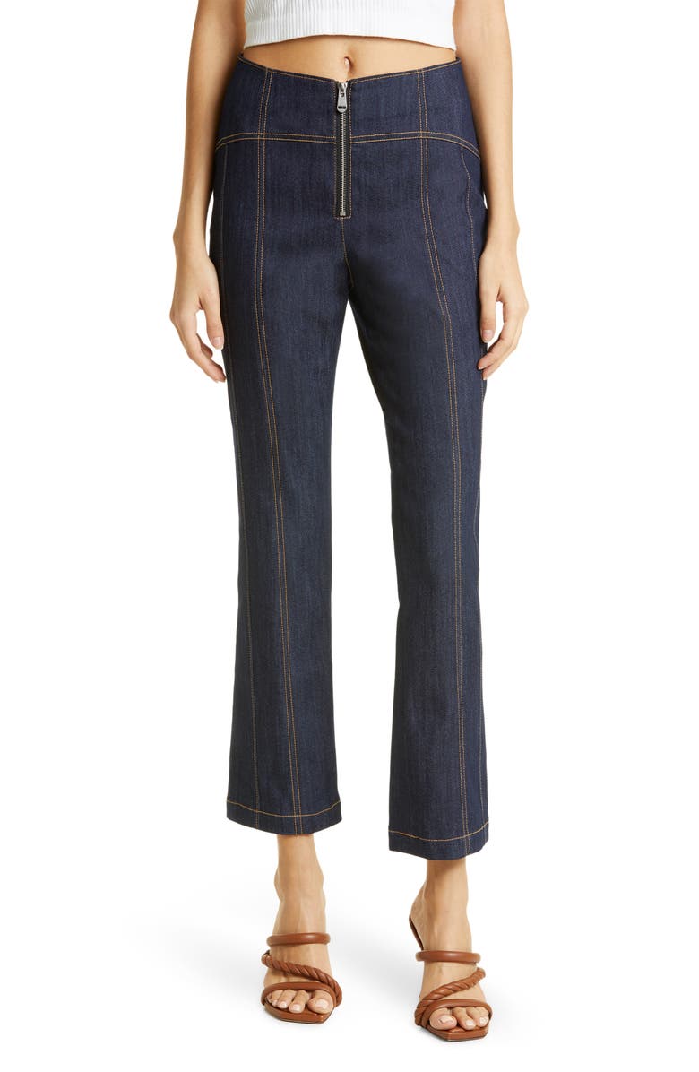 Cinq à Sept Loren Flare Leg Crop Denim Pants | Nordstrom