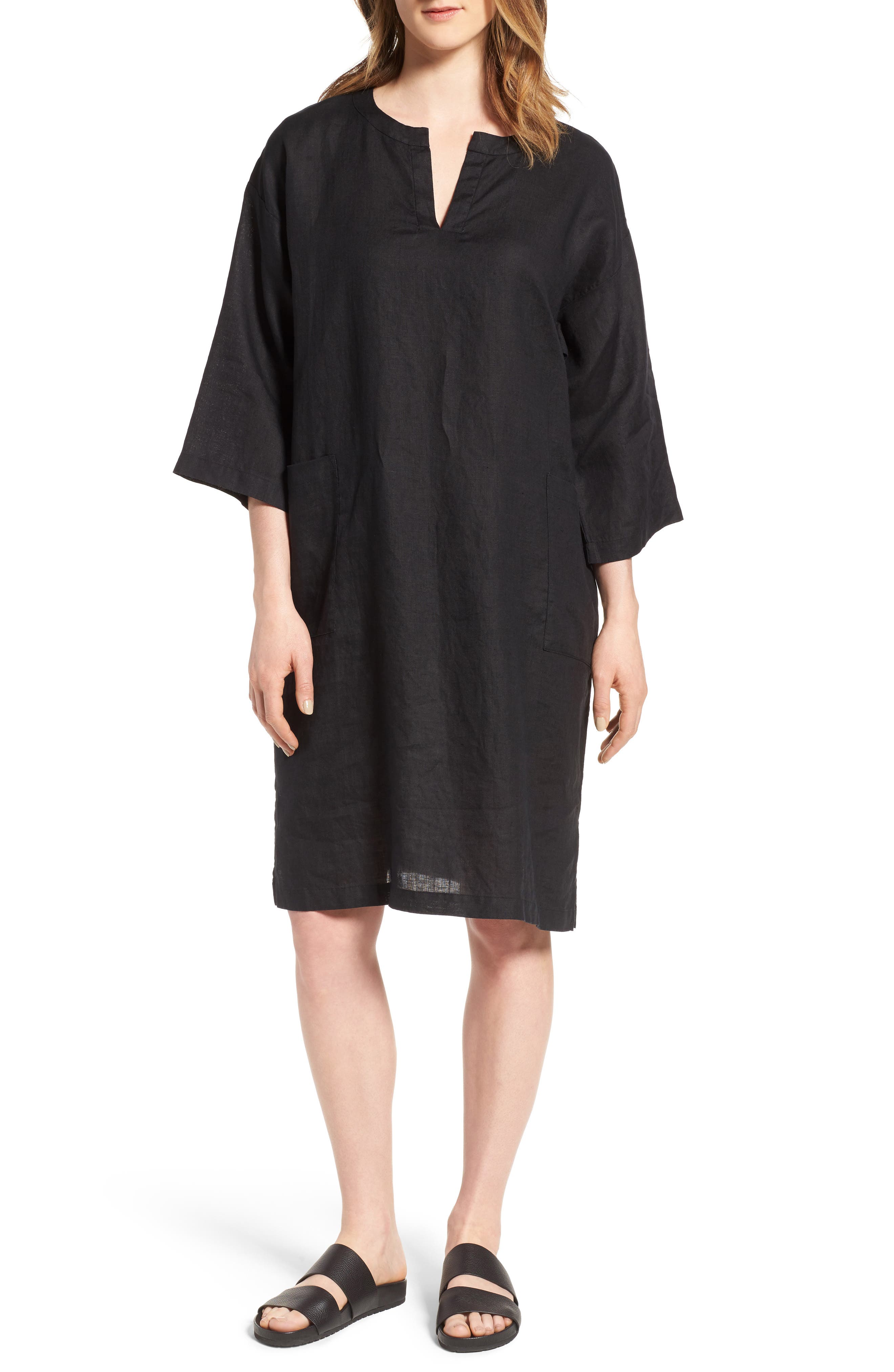 Eileen Fisher Organic Linen Shift Dress Nordstrom