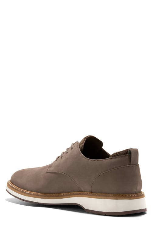 Shop Cole Haan Osborn Plain Toe Derby In Truffle Nubuck/ivory