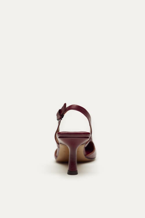 Want Les Essentiels De La Vie Want Les Essentiels Holton Smooth Leather Slingback Heels In Dark Cherry