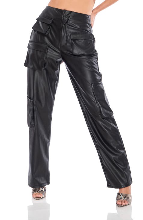 Best Deal for Voghtic Women's Elastic Waist Faux Leather Pants