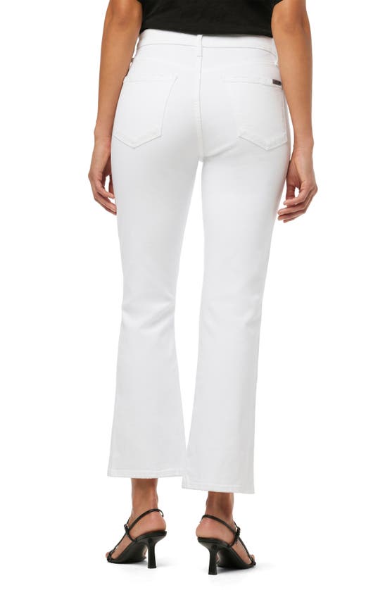 Joe's High Rise Crop Bootcut Jeans In White