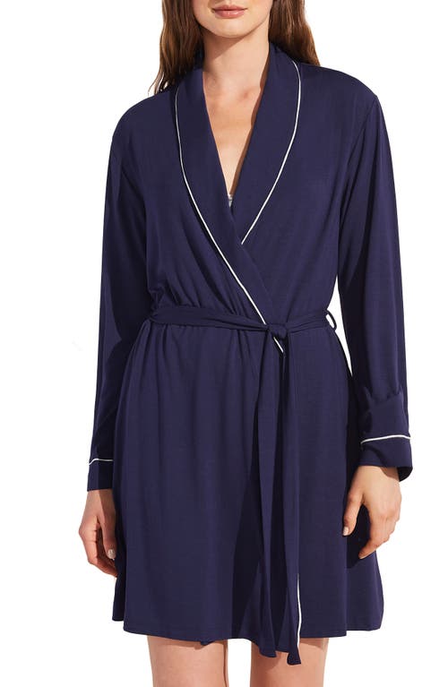 Eberjey Gisele Classic Robe In Blue