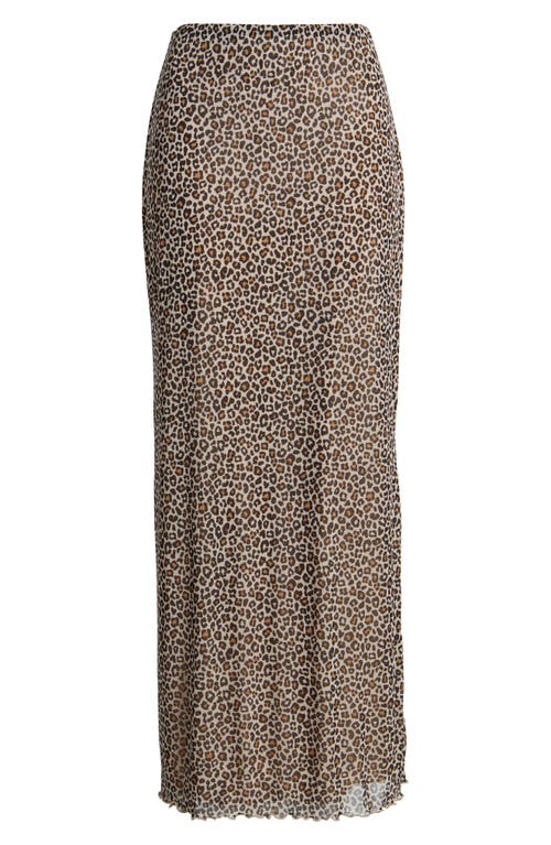 Shop Bp. Printed Mesh Maxi Skirt In Leopard