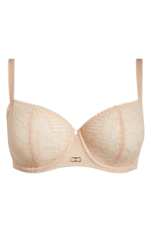 Shop Chantelle Lingerie Origins Underwire Unlined Demi Bra In Beige Blush