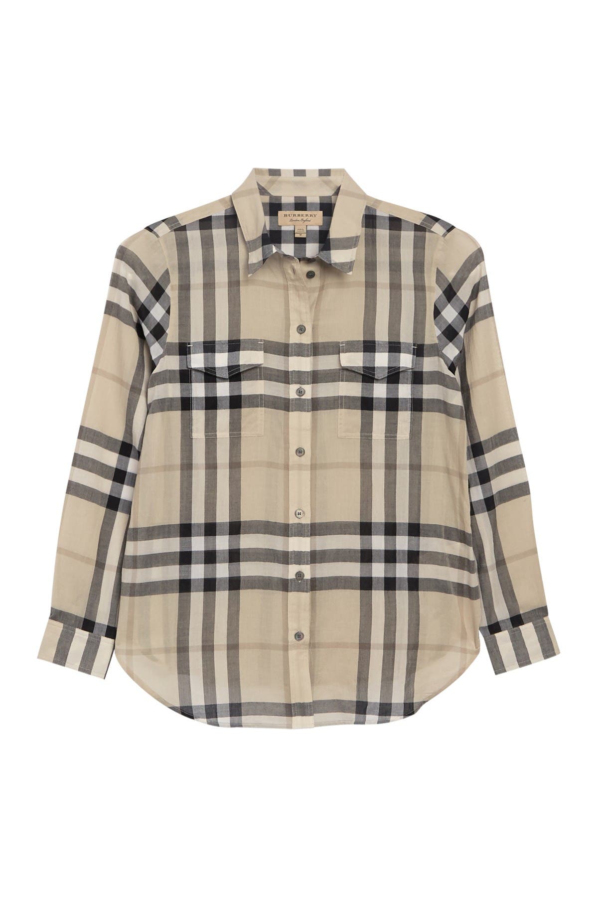burberry plaid button down