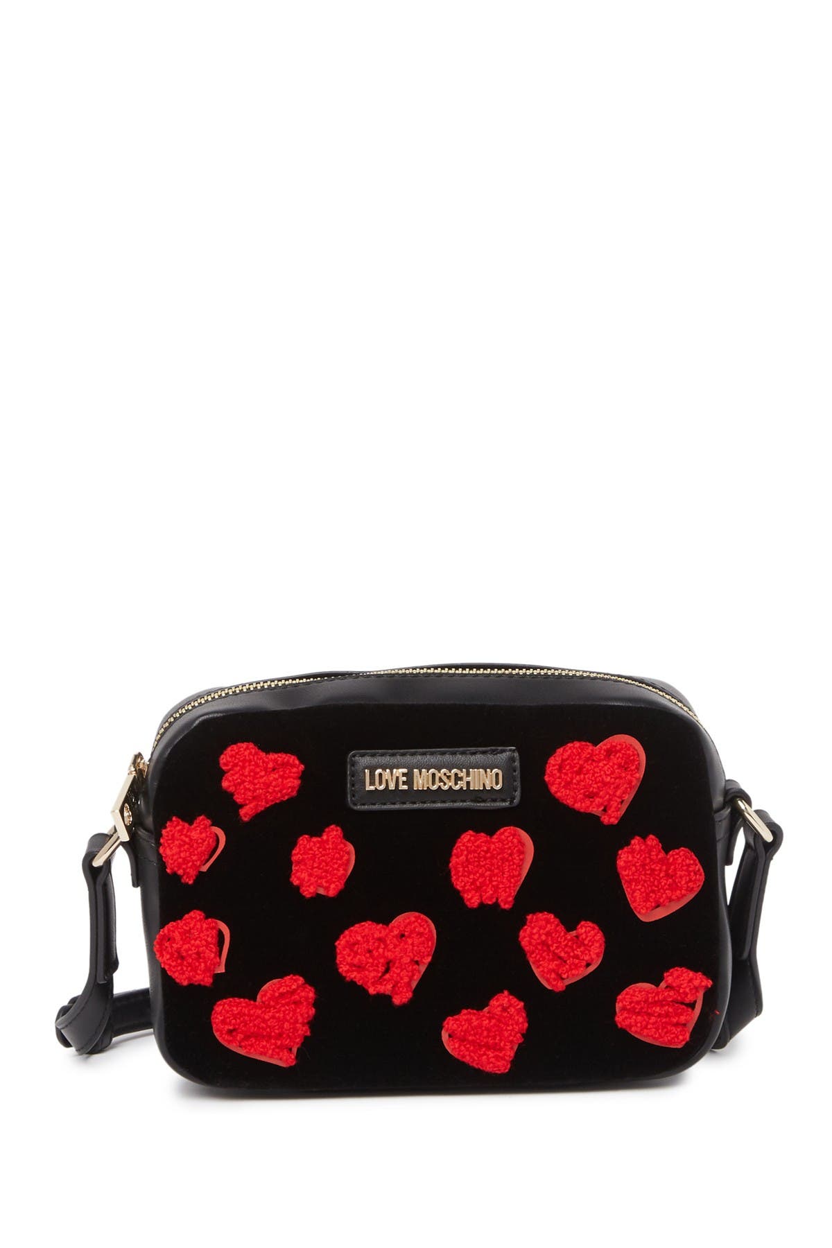 love moschino black bag red heart