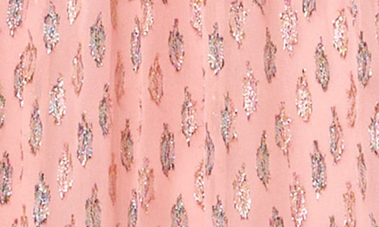Shop Ciebon Jennsen Metallic Clip Dot Maxi Dress In Pink