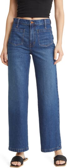Pockets High-Waisted Wide-Leg Jeans in Black - Retro, Indie and Unique  Fashion