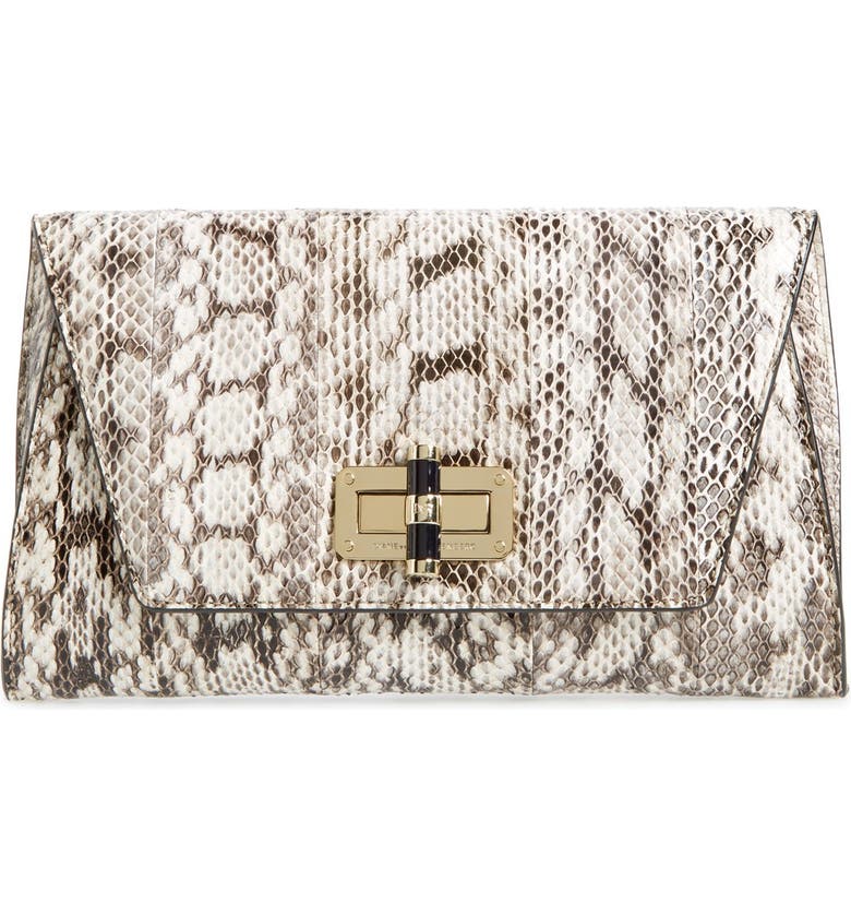 Diane von Furstenberg '440 Gallery Uptown' Genuine Snakeskin Clutch ...