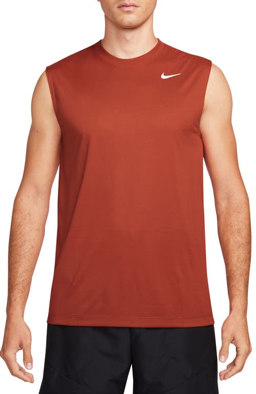Nike Dri-fit Legend Fitness Muscle T-shirt In Brown