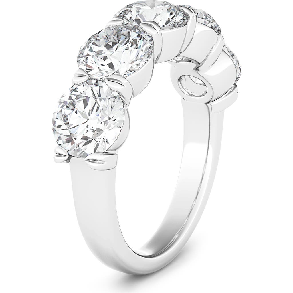 HauteCarat 5-Stone Lab Created Diamond Anniversary Ring in White Gold  product