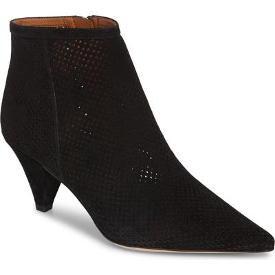 Sarto By Franco Sarto Bobbi Perforated Pointy Toe Bootie- Black