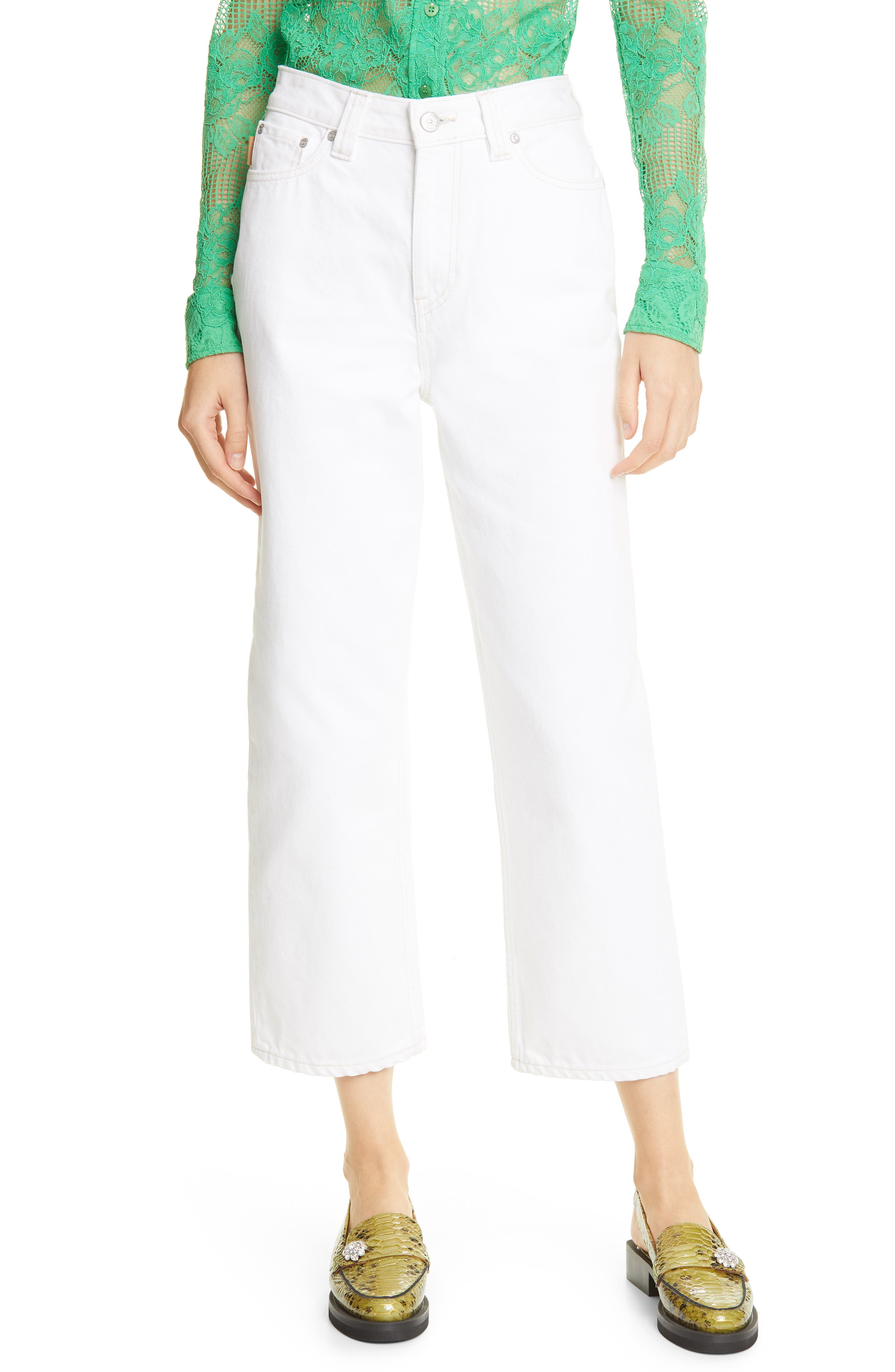 ganni white jeans