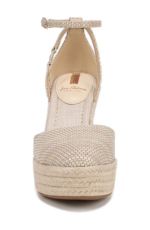 Sam Edelman Nati Platform Ankle Strap Pump In Light Natural