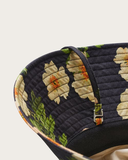 Hemlock Bali Wide Brim Bucket Hat In Floral