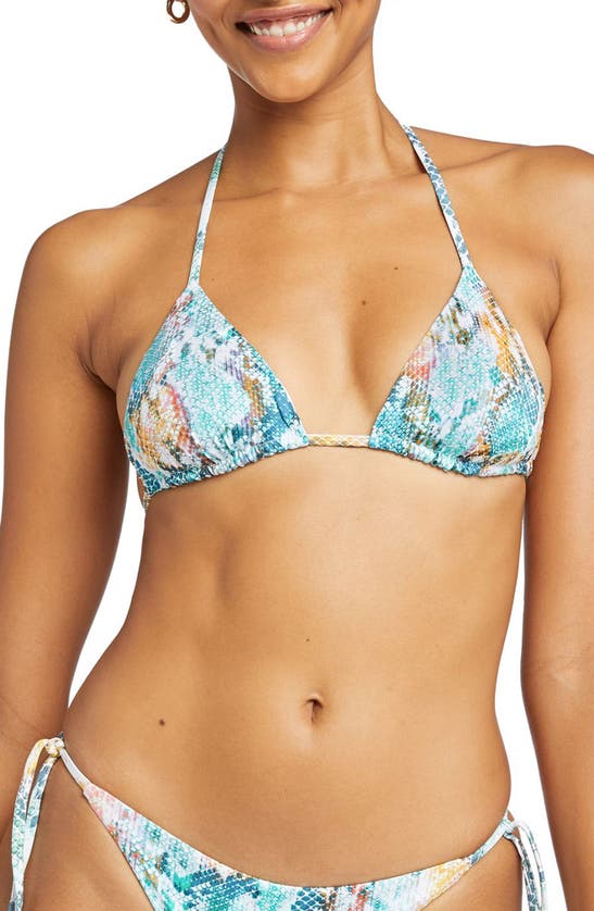 Vitamin A Gia Reversible Triangle Bikini Top In Bermuda