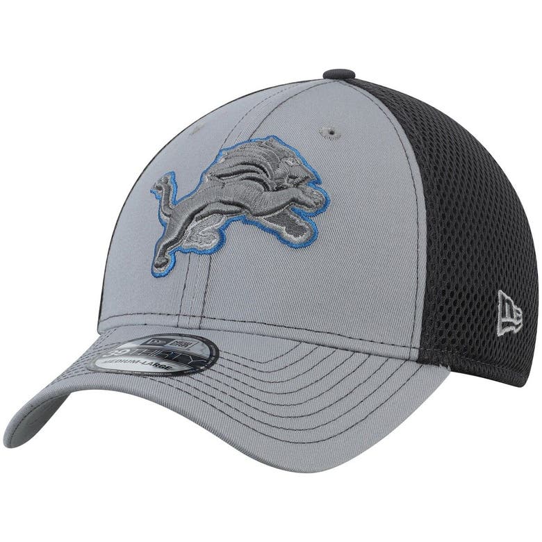 Detroit Lions Men's New Era Gray Team Neo 39THIRTY Flex Hat - Detroit City  Sports