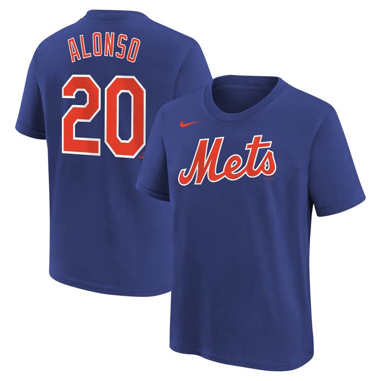 Shop Nike Youth  Pete Alonso Royal New York Mets Home Player Name & Number T-shirt