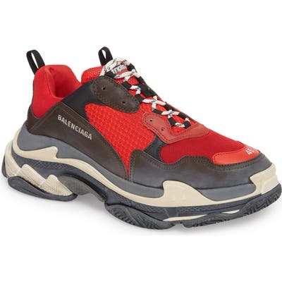 Balenciaga Triple S Retro Sneaker, Red