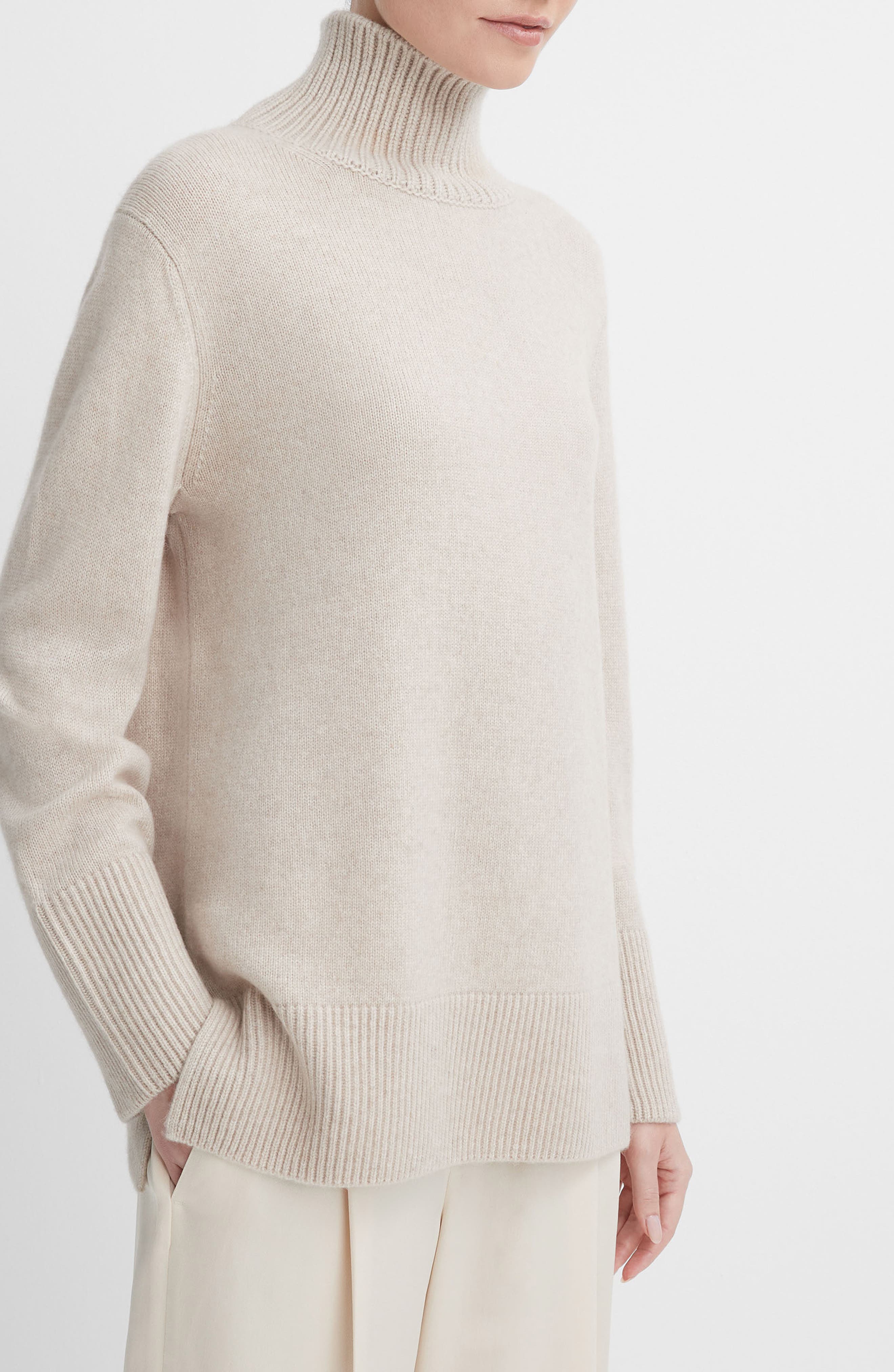 Cashmere turtleneck tunic sweater best sale