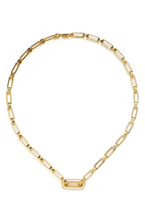Missoma Enamel Haze Paper Clip Chain Necklace in Gold