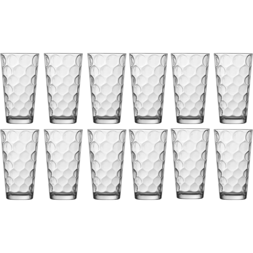 Fortessa Ornamento Mosaico Set Of 12 Mixing Glasses In Clear