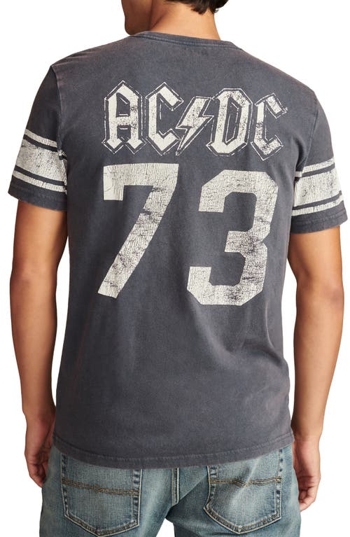 Shop Lucky Brand Ac/dc Cotton Graphic T-shirt In Midnight Navy