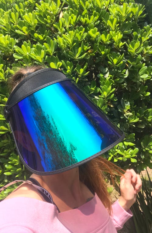 Shop Bluestone Sunshields Full Lux Visor In Black/green Mermaid