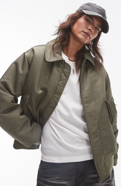 Young Adults Women s Nylon Bomber Jackets Nordstrom