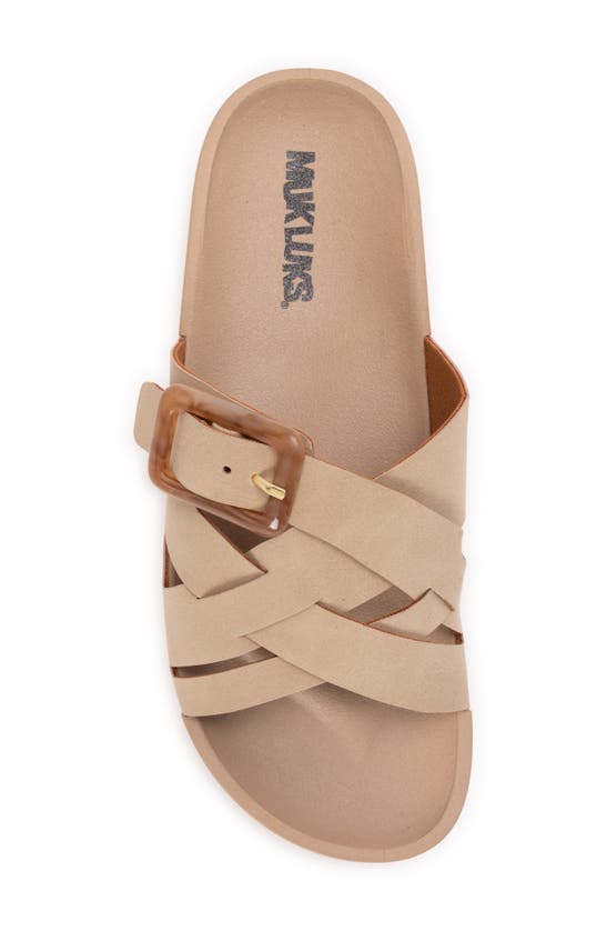 Shop Muk Luks Grand Shayna Slide Sandal In Stone