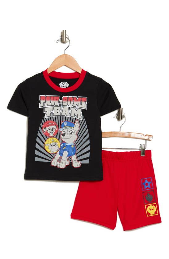 Shop Assorted X Paw Patrol Kids' T-shirt & Shorts Set In Dark Grey