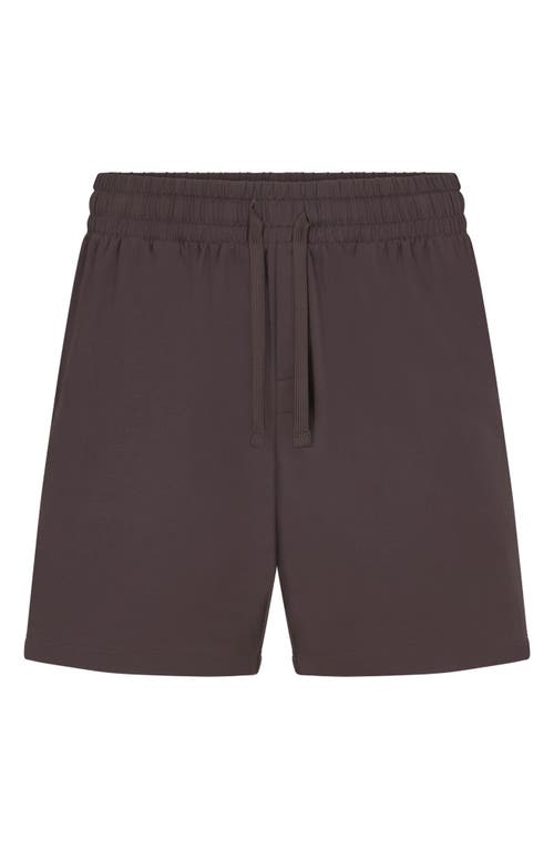 Shop Skims Outdoor Jersey Sweat Shorts In Iron