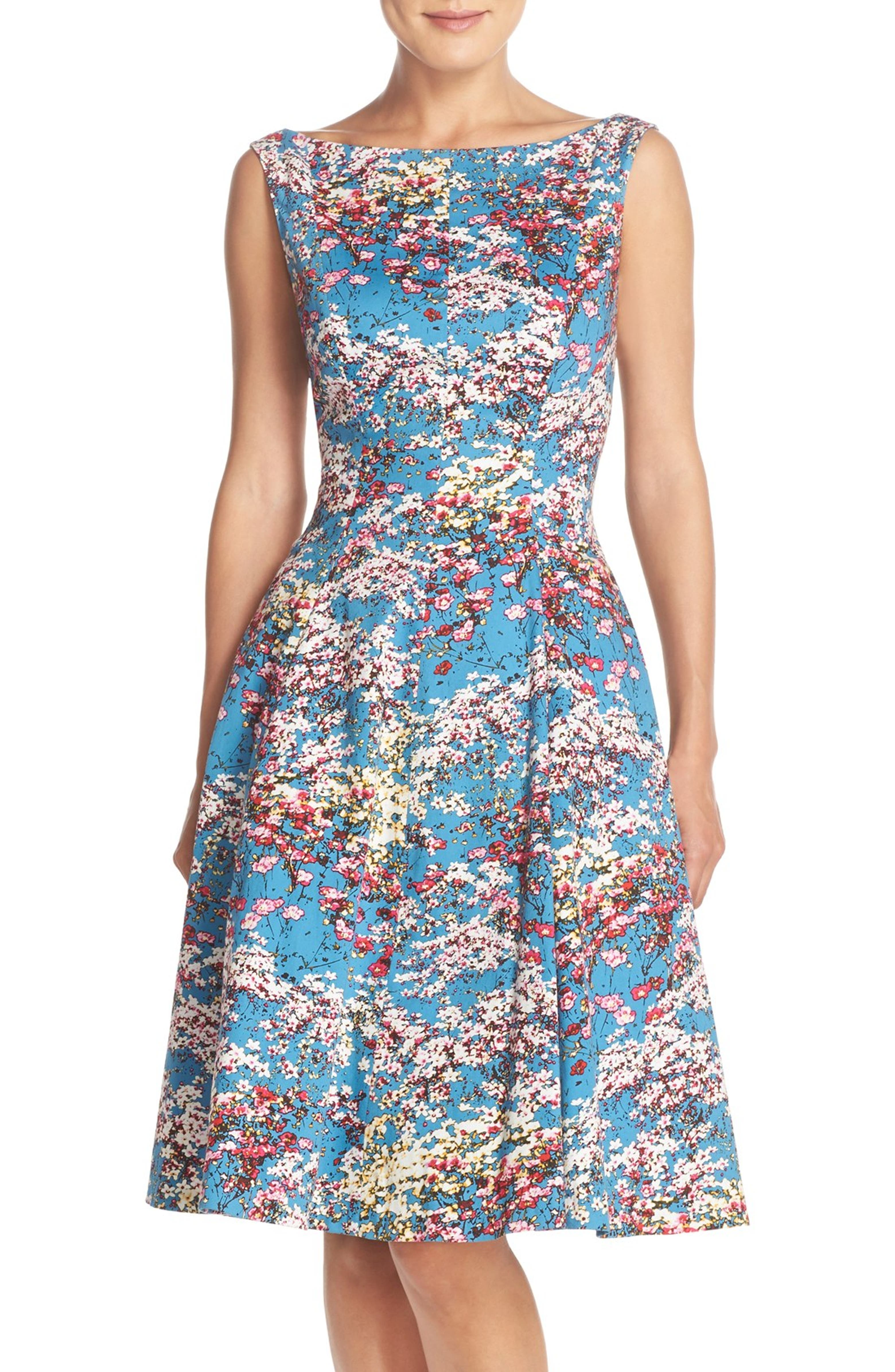 Maggy London Floral Fit & Flare Dress (Regular & Petite) | Nordstrom