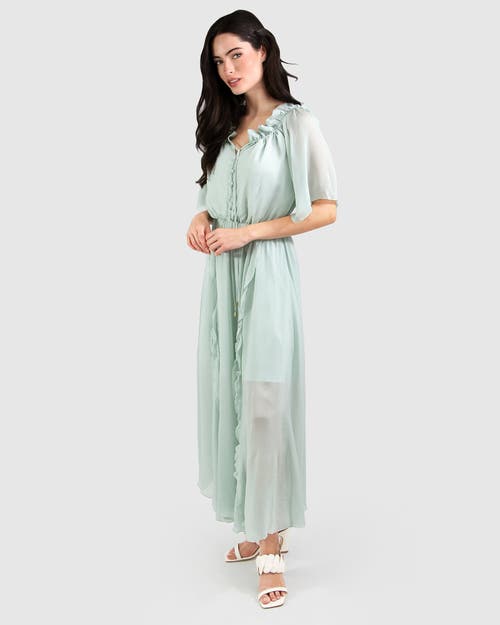 Shop Belle & Bloom Amour Amour Ruffled Midi Dress In Spearmint