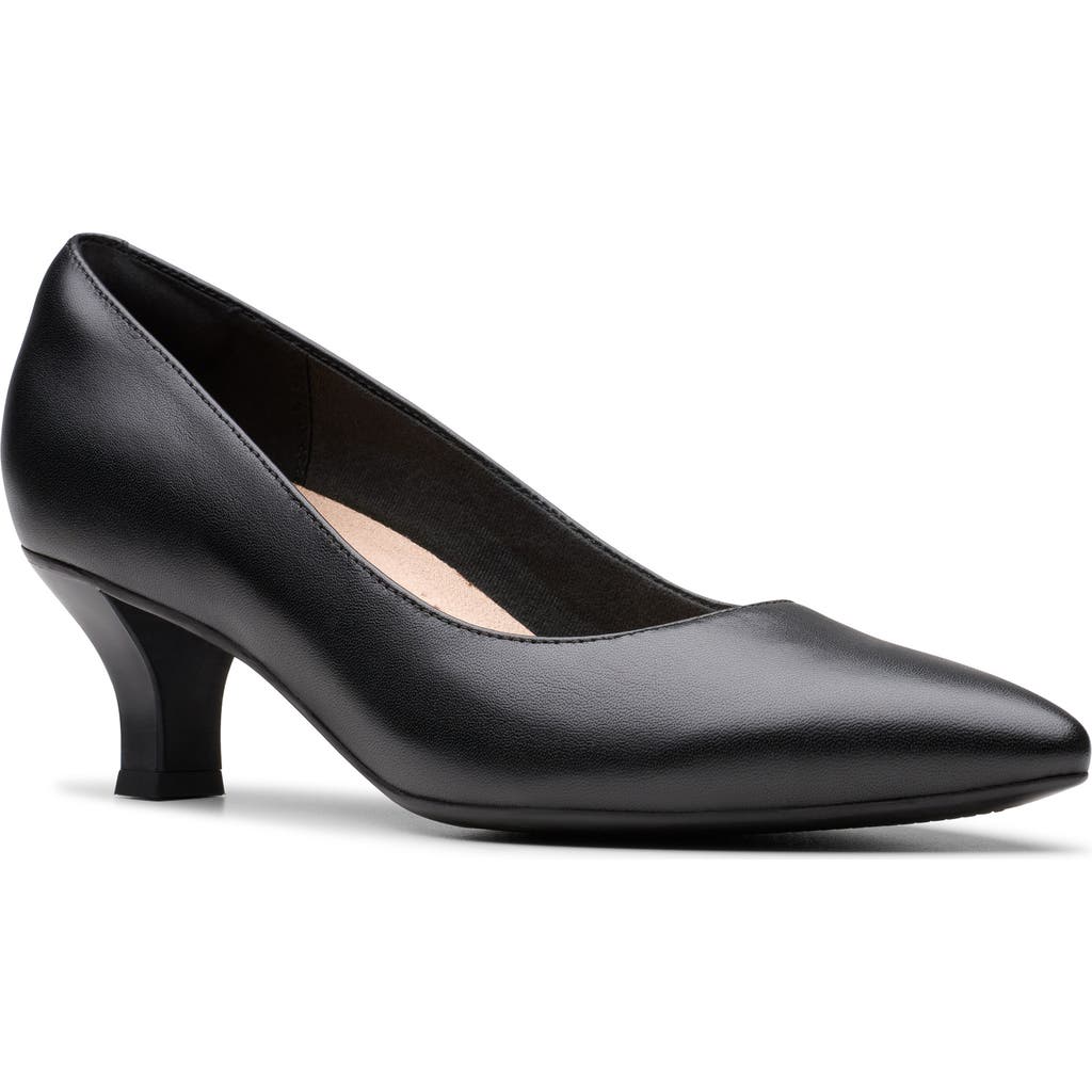 Clarks ® Kepley Vine Pump In Black Leather