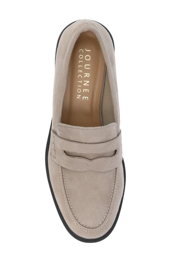 Journee Collection Raichel Penny Loafer In Stone