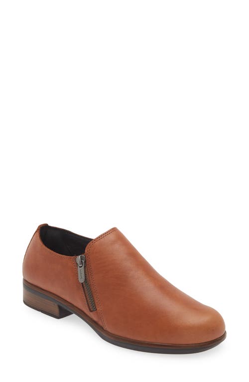 Shop Naot Autan Zip Loafer In Brown Peanut Leather