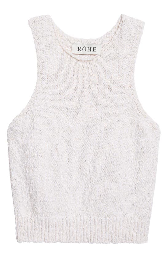 Shop Rohe Róhe Cotton Bouclé Sweater Tank In Cream