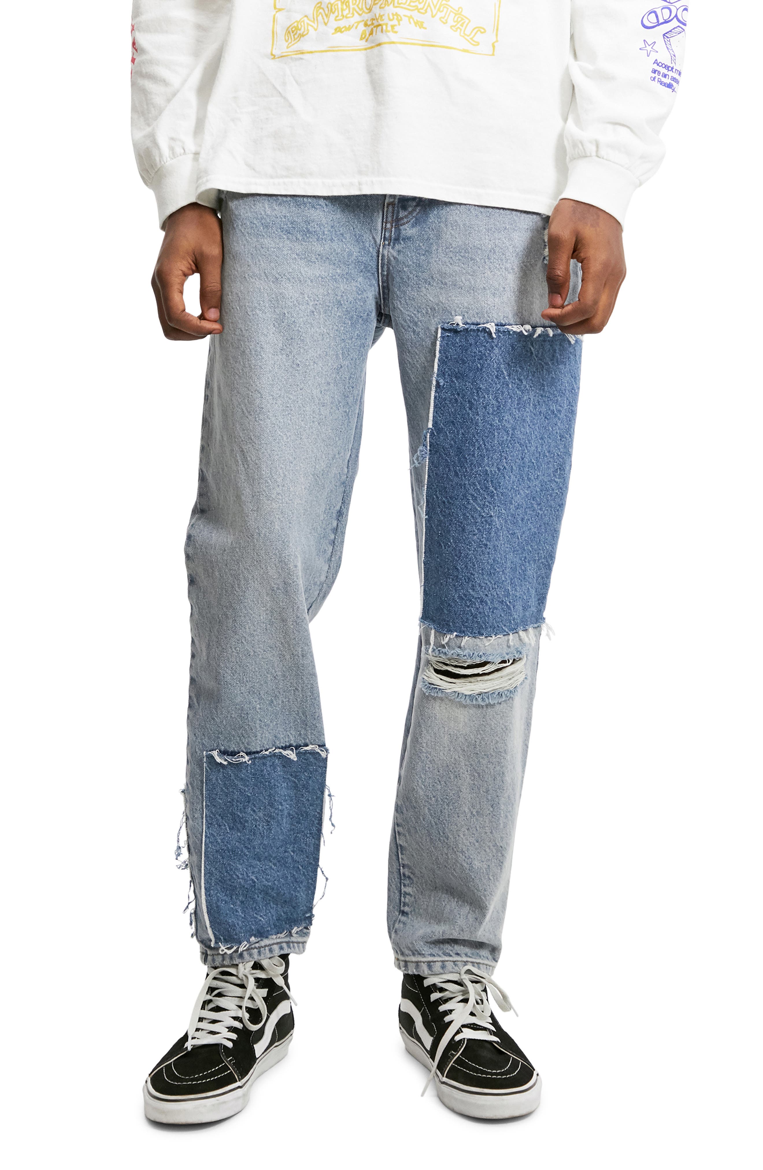 bdg patchwork dad jean