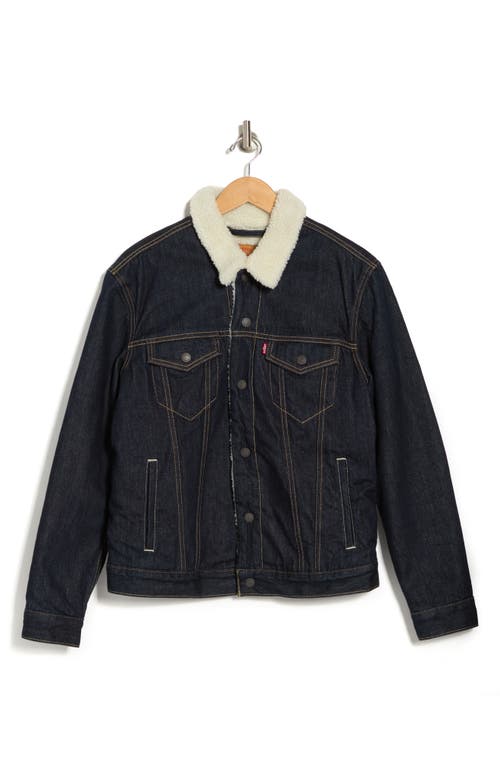 Levi's® High Pile Fleece Trucker Jacket In Juniper Rinse