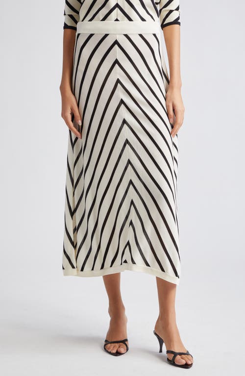 Zimmermann Natura Chevron Stripe Midi Skirt at Nordstrom,