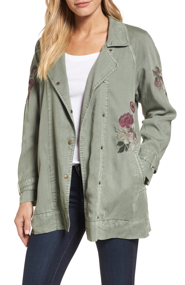 Billy T Embroidered Chambray Jacket | Nordstrom